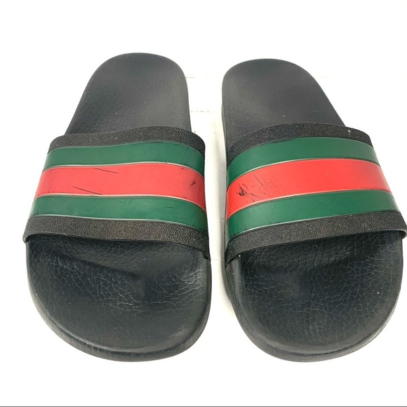 Gucci | stripe rubber slides - Picture 3 of 12